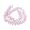 Electroplate Glass Faceted Teardrop Beads Strands EGLA-D014-15-2