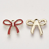 Light Gold Plated Alloy Pendants X-ENAM-T009-40B-2