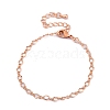 Rack Plating Brass Curb Chain Bracelets for Women BJEW-G735-16RG-4