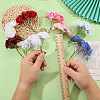 9Pcs 9 Colors Silk Cloth Artificial Flower AJEW-CA0005-10-3