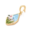 Brass Enamel Pendants KK-S502-03G-2