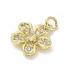 Brass with Rhinestone Pendants KK-CBAD872-01G-01-2