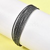 Polyester Metallic Braided Multi-strand Cord Bracelet for Bracelet Making BJEW-H642-02G-03-3