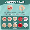 120Pcs 5 Colors Wood European Beads WOOD-FG0001-49-2