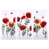 3 Sheets 3 Styles Flower PVC Waterproof Decorative Stickers DIY-WH0404-038-1