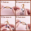 4Pcs  2 Colors Macrame Fringe Braided Keychain AJEW-SW00014-06-4