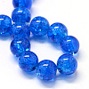 Baking Paint Transparent Crackle Glass Round Bead Strands DGLA-Q018-10mm-69-2