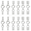 12Pcs 3 Styles 925 Sterling Silver Spring Ring Clasps FIND-AB00052-1