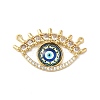 Rack Plating Brass Pave Clear Cubic Zirconia & Glass Pendants KK-G504-23G-01-1