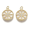 Brass Micro Pave Cubic Zirconia Pendants KK-R136-024-NF-1