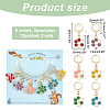 Alloy Enamel Honeycomb Pendant Stitch Markers HJEW-AB00249-2