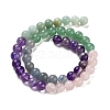 Natural Flower Amazonite & Amethyst & Flower Amazonite & Green Aventurine & Blue Aventurine Beads Strands G-B095-A01-03-4