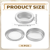4Pcs Aluminium Boxs with PET Clear Window CON-LP0001-58-2