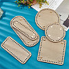   6Pcs 6 Style Flat Round PU Leather Knitting Crochet Bags Nail Bottom Shaper Pad DIY-PH0021-06C-5