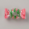 Transparent Acrylic European Beads TACR-TAC0006-03D-1