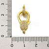 Brass Micro Pave Clear Cubic Zirconia Lobster Claw Clasps KK-A230-11G-3