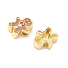 Christmas Brass Enamel Beads KK-I474-G03-2