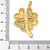 Rack Plating Brass Micro Pave Clear Cubic Zirconia Pendants KK-Z063-32G-3