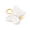 ABS Imitation Pearl Butterfly Charms PALLOY-MZ00846-3