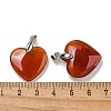 Dyed & Heated Natural Carnelian Pendants G-G147-03P-3