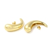 Rack Plating Brass Teardrop Stud Earrings for Women EJEW-D073-01G-2