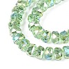 Electroplate Transparent Glass Beads Strands EGLA-N022-04A-D11-3