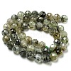 Natural Prehnite Beads Strands G-G457-8mm-03F-01-4