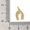 Rack Plating Brass Clear Cubic Zirconia Pendants KK-Z056-18G-3