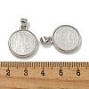 Rack Plating Brass Pave Natural White Shell Pendants KK-U025-11P-03-3