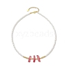 ABS Plastic Imitation Pearl Beaded Necklaces NJEW-JN04859-04-4