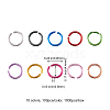 1000pcs 10 Colors Aluminum Jump Rings ALUM-CJ0001-20-2