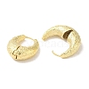 Ring with Texture Brass Hoop Earrings for Women EJEW-U008-01G-2