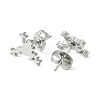 Non-Tarnish Cute Little Animal Theme 304 Stainless Steel Stud Earrings EJEW-B041-02H-P-2