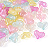 50Pcs 5 Colors Rainbow Iridescent Plating Acrylic Beads RESI-TA0002-19-11