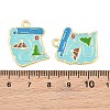 Alloy Enamel Pendants AL-CBA6AEB-09G-01-3