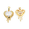 Brass Pave Cubic Zirconia Pendants KK-N233-397-1