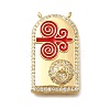 Brass Micro Pave Cubic Zirconia Pendants KK-Z125-23B-G-1