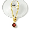 Alloy with Faceted Glass Rhinestone Cup Pendant Decorations HJEW-JM01788-4