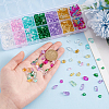 84G 7 Colors Spray Painted Transparent Glass Beads Strands GLAA-GO0001-18-3