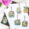 Animal Theme DIY Diamond Painting Keychain Kit PW-WG25379-01-3