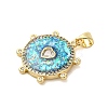 Brass Micro Pave Cubic Zirconia Pendants KK-K385-132G-2