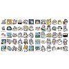 60Pcs PVC Self Adhesive Cat Cartoon Stickers STIC-B001-13-3