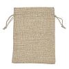 Christmas Printed Burlap Packing Pouches Drawstring Bags ABAG-Q053-02B-10-2