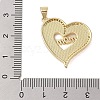 Brass Micro Pave Clear Cubic Zirconia Pendants KK-I712-51G-01-3