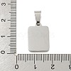 304 Stainless Steel Pave Natural White Shell Pendants STAS-S130-03P-W-3