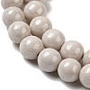 Cubic Zirconia Imitation Pearl Bead Strands ZIRC-P109-03C-01-4