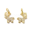 Rack Plating Brass Micro Pave Cubic Zirconia Pendants KK-K377-64G-1