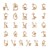 Cheriswelry 26Pcs 26 Style Brass Micro Pave Clear Cubic Zirconia Pendants KK-CW0001-05-1