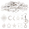 Yilisi DIY Moon & Star Drop Earring Making Kit DIY-YS0001-35-2