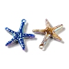 Two-tone Opaque Acrylic UV Plating Pendants AC-CBAA26B-10-2